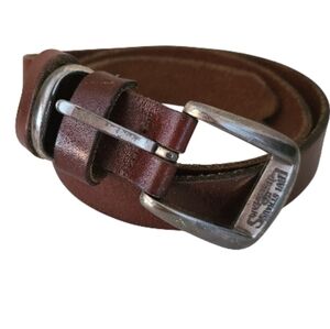 levi's levi strauss genuine leather cowhide brown belt size M
